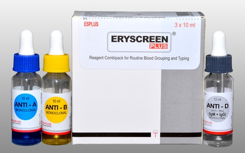 Eryscreen Plus Anti-A, Anti-B, Anti-D (IgG+IgM) - ABO / Rho(D) reagent combipack for routine grouping and typing