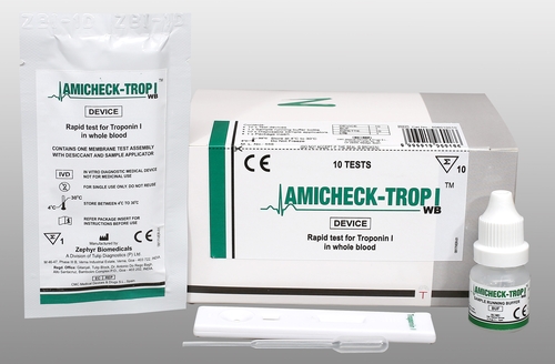 Amicheck Trop I WB - Rapid Test for Troponin I in human whole blood (Device)  