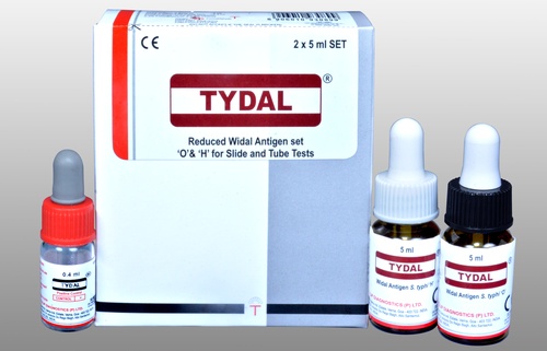 Tydal - Ready to use Colour Coded WIDAL antigen set for slide and tube tests